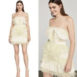 BCBGMAXAZRIA Owen Lace-Trimmed Dress